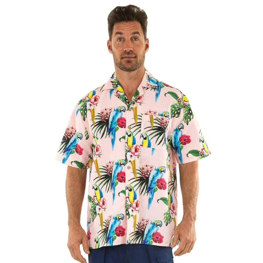 UZZI - Uzzi Mens Hawaiian Shirt Casual Button Down Beach Shirt Party ...