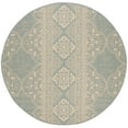 thumbnail image 5 of SAFAVIEH Beach House Kiaran Southwestern Indoor/Outdoor Area Rug Cream/Aqua, 6'7" x 6'7" Square, 5 of 9