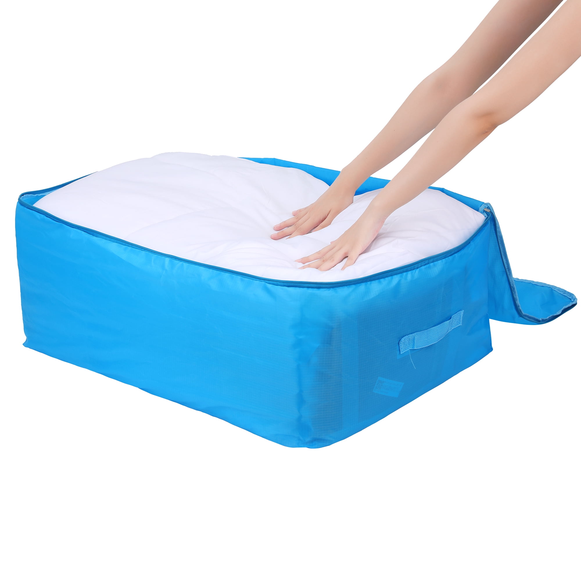 Unique Bargains 1 Pack Clothes Storage Bags Moving Bags Blue 27.5*19.5*12in