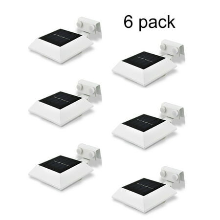 6 Pack Deal Ecothink Triple Mount White Square Solar Led Outdoor 6 Pack Deal Ecothink Triple Mount White Square Solar Led Outdoor Gutter Fence Wall Light With Multipurpose Functionality Com