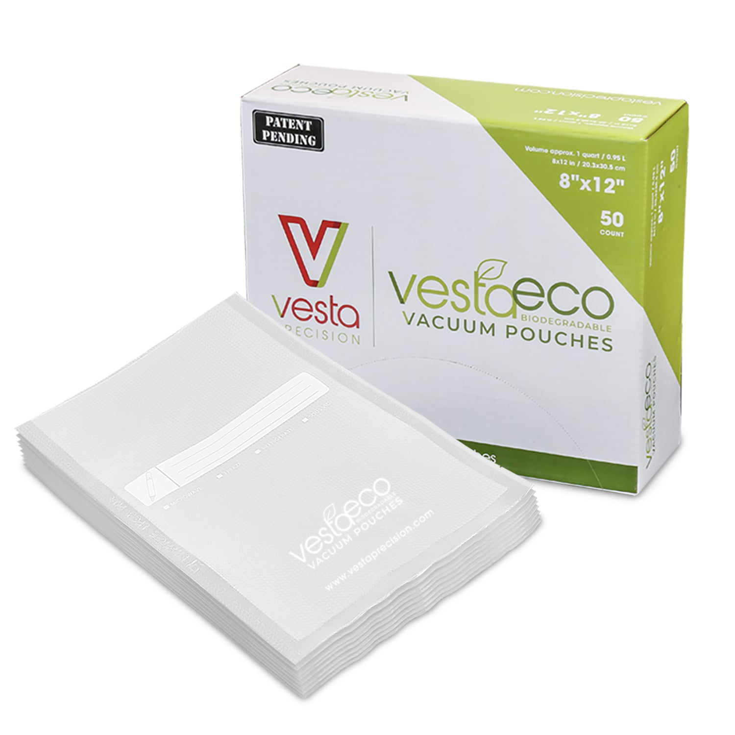 Reduce Waste Clear and Embossed 100 Count 20x30 cm Extend Freshness Vacuum Seal Bags by Vesta Precision BPA Free 