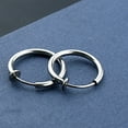thumbnail image 2 of Grandest Birch 1Pc Unisex Cool Earring Round Non Ear Piercing Hoop Earring Clip for Daily Wear Titanium Steel Silver, 2 of 8