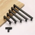 thumbnail image 3 of 3pcs Black/golden/Silver Square Cabinet Handle Furniture Hardware Stainless Steel Kitchen Door Knobs Cupboard Wardrobe Drawer Pulls, 3 of 7