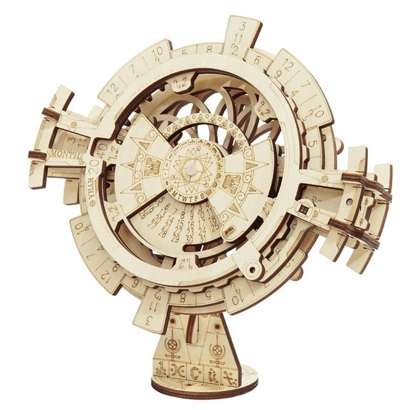 ROKR 3D Wooden Puzzle,Mechanical Brain Teaser Games,Engineering Toys Great Birthday for Husband Wife Adult (LK201 Perpetual Calendar)