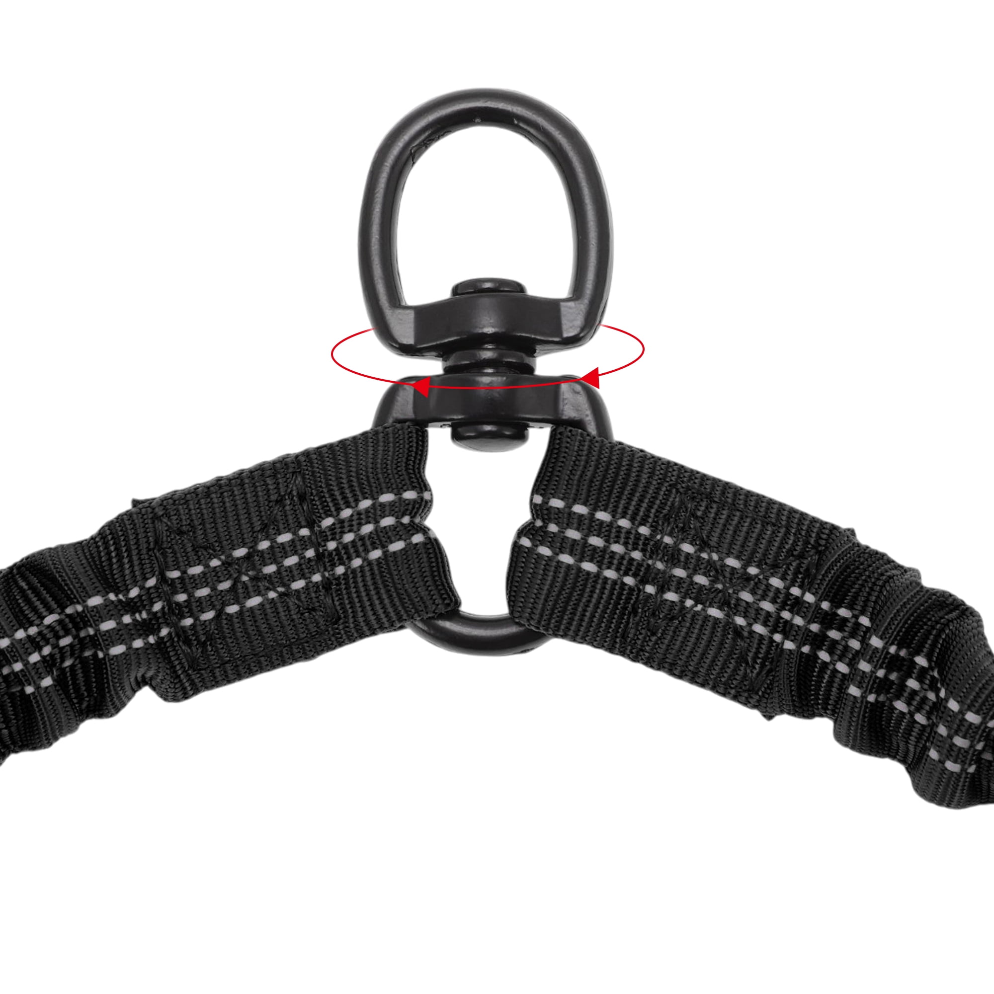 Unique Bargains Pet Double Dog Leash Reflective Dual Leash Black