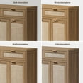 thumbnail image 7 of SICOTAS 43.5"W Large  Rattan Sideboard Buffet Cabinet with 3  Doors & 2 Drawers – Oversized Boho Storage Credenza Cabinet with Adjustable Shelves for Living Room, Entryway, Kitchen,Natural Oak, 7 of 7