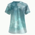 thumbnail image 5 of Towmus Womens Christmas Scrub Tops Cute Print V Neck Short Sleeve Shirts Nurse Uniforms Graphic Blouses with Pockets S-3XL, 5 of 5
