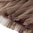 thumbnail image 6 of Pleated Mesh Skirt With Elastic Waist A Line Mid Length Flared Skirt For Women And Design Women Skirts Fall Skirts Two Piece Outfits for Women Skirt Silk Skirts Skirts Crop Top And Skirt Set for Women, 6 of 6