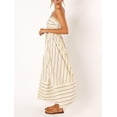 thumbnail image 2 of NUFIWI Robe Maxi d'Été à Rayures pour Femmes Bretelles Spaghetti Découpée à Volants Longue Robe Fluide de Plage Robe de Vacances, 2 of 5