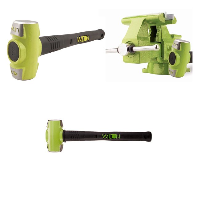Wilton Bash 6.5 Inch Vise And 12 Inch Hammer + Sledge Hammer with 6 Pound Head