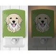 thumbnail image 2 of Caroline's Treasures BB1137CNL Green Checkered Golden Retriever Ceramic Night Light, 6x4x3", multicolor, 2 of 2
