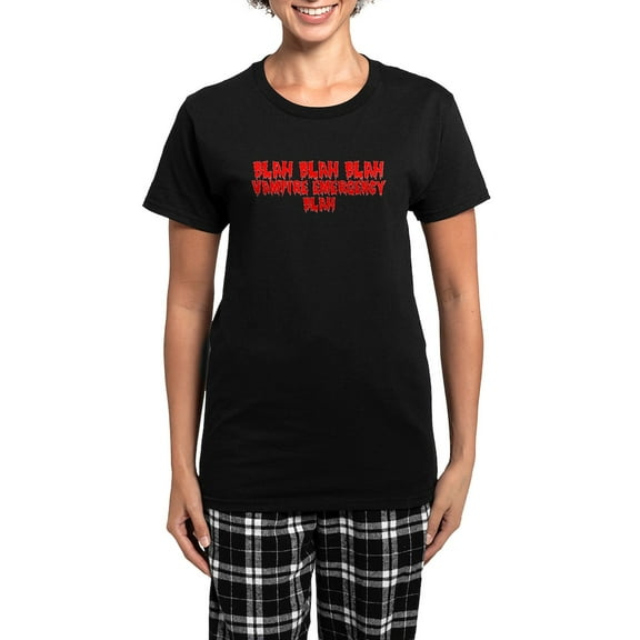 CafePress - TRUE BLOOD Women's Dark Pajamas - Women's Short Sleeve Print T-Shirt and Pants Dark Cotton Pajama Set