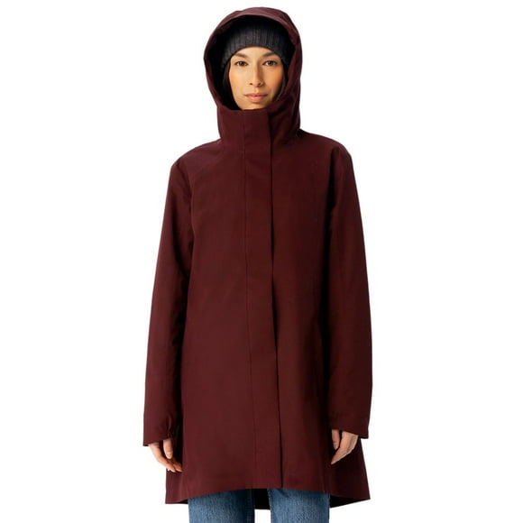 JAN & JUL Woman Waterproof Rain Jacket Hooded and Breathable Raincoat (Black S)