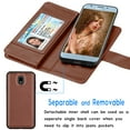 thumbnail image 3 of Galaxy J7 2018 Case, J7 Aero/J7 Top/J7 Refine/J7 Eon/J7 Star/J7 Crown/J7 Aura Flip Case, Tekcoo Leather Wallet Folding Flip Protective Cover Case for Samsung Galaxy J7 2018 [Luxury Edition], Brown, 3 of 6