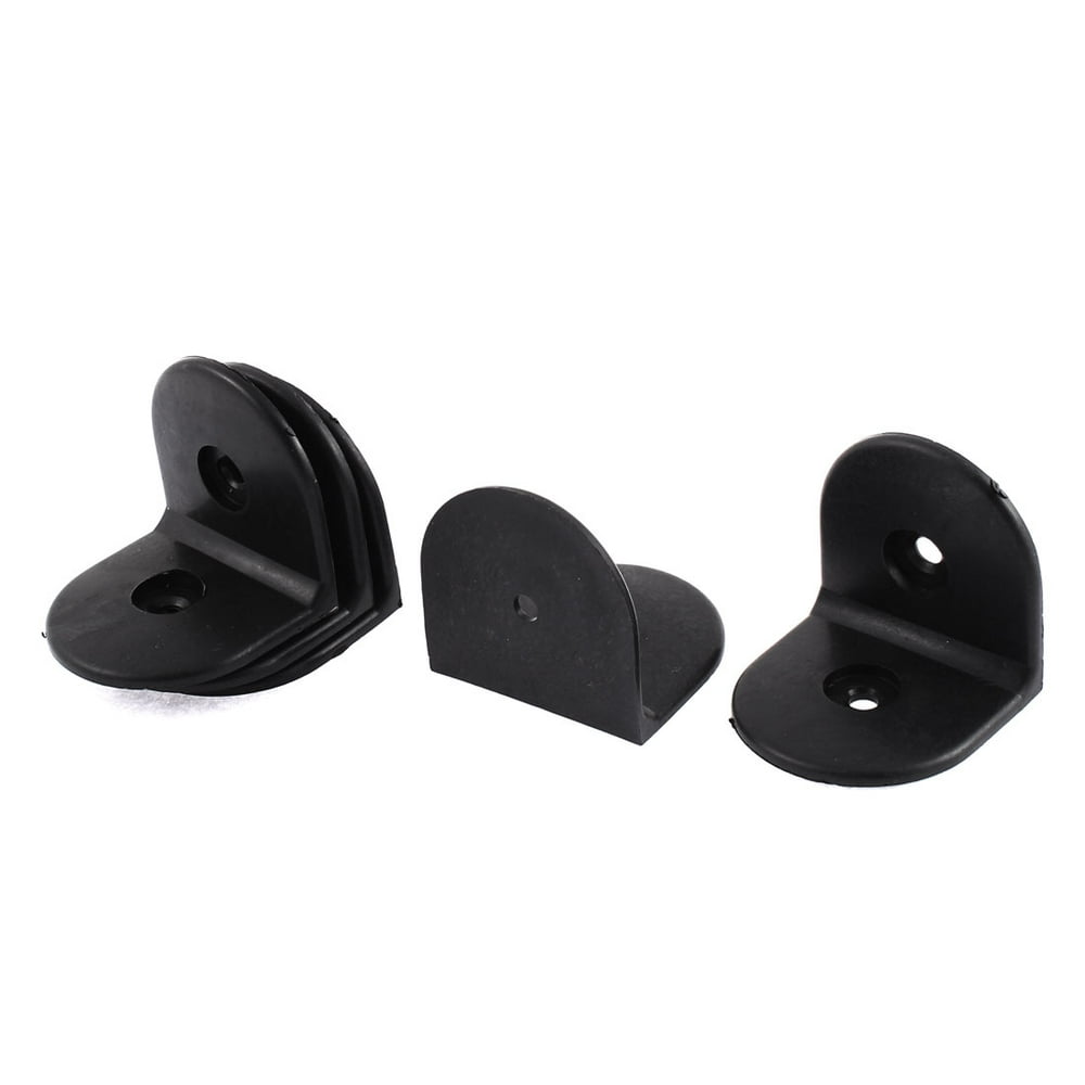 Plastic Corner Brace Joint Right Angle Bracket Black 5pcs
