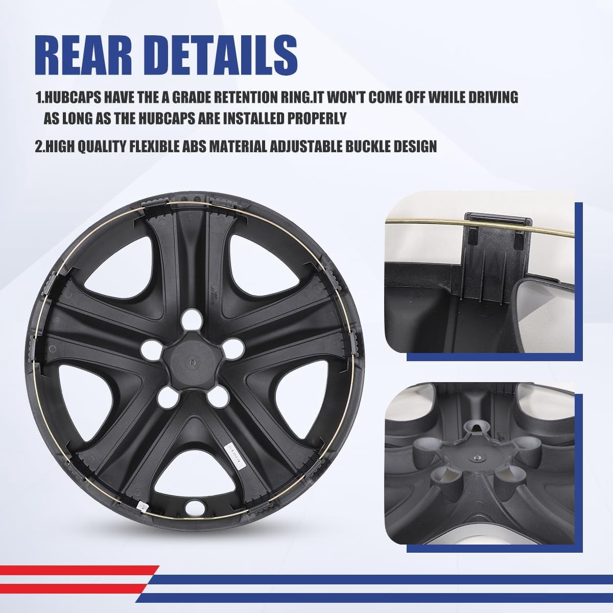 17 inch Set of 4 Wheel Covers Hubcaps Fits for 2013 2014 2015 2016 2017 2018 Toyota Rav4,Heavy Duty PP Material,Lacquer