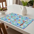 thumbnail image 6 of Placemat, Pioneer Flower Floral Print Pattern Place Mats Table Mat Set Of 2, PVC Washable Placemats for Party Kitchen Dining Decoration, 18x12 Inch, Fade Resistant, 6 of 6