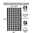 thumbnail image 3 of Black Buffalo Check Kitchen Towels And Dishcloths Set White and Black Plaid 100% Cotton 8 Piece, 3 of 10