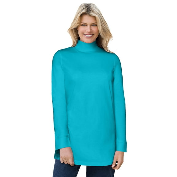 Woman Within Plus Size Perfect Mockneck Tunic