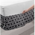 thumbnail image 2 of Grey Bed Skirt, Abstract Art with Stripes and Hexagons Geometrical Irregular Design Illustration, Elastic Bedskirt Dust Ruffle Wrap Around for Bedding Decor, 4 Sizes, Dark Grey White, by Ambesonne, 2 of 2