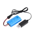 thumbnail image 3 of Upgraded Rechargeable Battery 7.4V 500mAh With USB Cable for WPL / Crawler / Military RC Car, 3 of 7