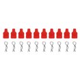 thumbnail image 2 of RC Car Body Clips, Silicone Iron RC Car Body Clip Pins with Fixing Mount Protective RC Body Clips for 1/18 RC Car, 2 of 7