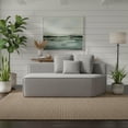 thumbnail image 5 of GVN Space-Saving Compressied Sofa with Plush Upholstered Seating and Three Supportive Back, Minimalist Teddy Fabric Convertible Couch for Living Room, Home Office, Gray -R, 5 of 10