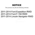 thumbnail image 2 of Kugel Ensemble de Moyeu de Roulement avant 70-515143 pour Voiture 2011-2014 Ford F-150 Expedition Lincoln Navigator RWD, 2 of 11