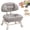D, variant on Rolling Low Stool with Backrest Low Rolling Stool with Back Support Wheels Thickened Seat Cushion, 360-Degree Soft Padding Ergonomic Backrest Chair for Home and Office Use