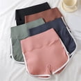 thumbnail image 2 of Pantalones cortos de tiburón con borde blanco de seda de hielo para mujer, estilo fino, levantamiento de vientre, pantalones cortos de Yoga para ciclismo, cintura alta, elásticos, deportivos para corr, 2 of 4