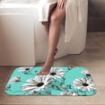 thumbnail image 3 of 1pc Black and White Daisy Flowers Absorbent Non-Slip Bathroom Thickened Flannel Rug Decor,Soft,Quick Drying,Suitable For Indoor/outdoor Use,Bathrooms,Bedrooms,Kitchens,Terrace,Laundry Rooms,16"x24", 3 of 9