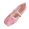 thumbnail image 2 of Miluxas Women's Floral Mesh Lace Ballet Flats Square Toe Slip on Dressy Casual Shoes Pink 8.5(41), 2 of 7