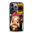 thumbnail image 1 of Cow With Tie SuNflower iPhone 15 Pro Case,iPhone 12, 1 of 3