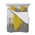 thumbnail image 7 of Quilts Twin-XL Size Bedding Set, Yellow Cement Gray Lightweight Quilted Comforter, Modern Abstract Art Yellow Soft Reversible Bedspread Coverlet with Pillow Covers for All Season, 68" x 98", 7 of 7