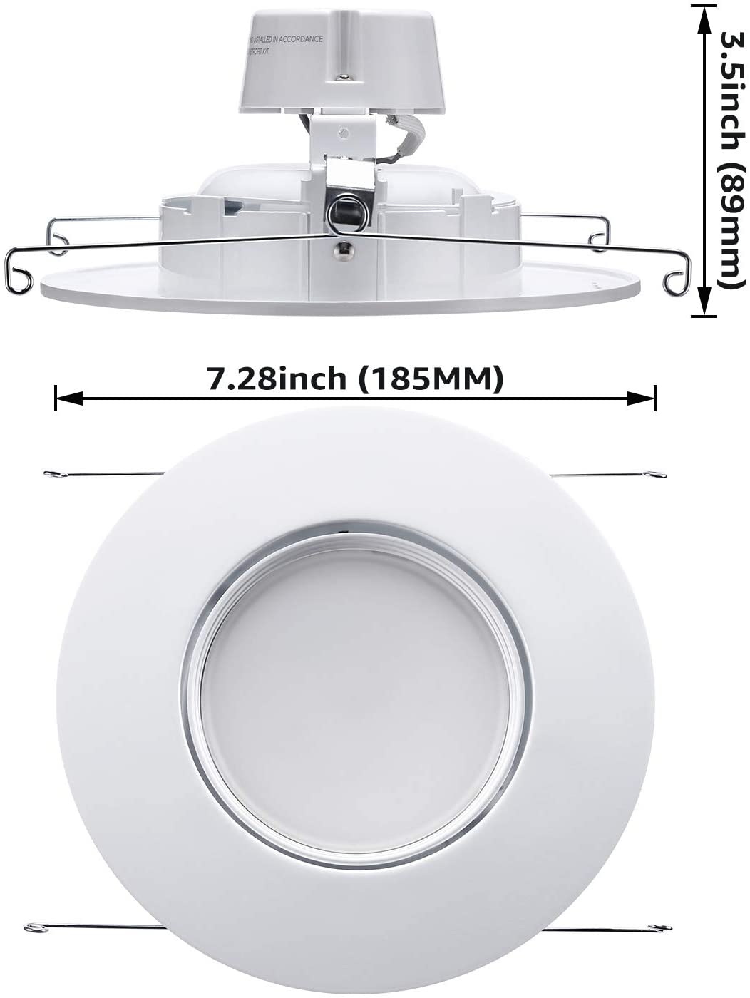 TORCHSTAR 5/6 Inch Gimbal LED Retrofit Downlight, Adjustable Recessed  Ceiling Light, Dimmable, 5000K Daylight, Pack of