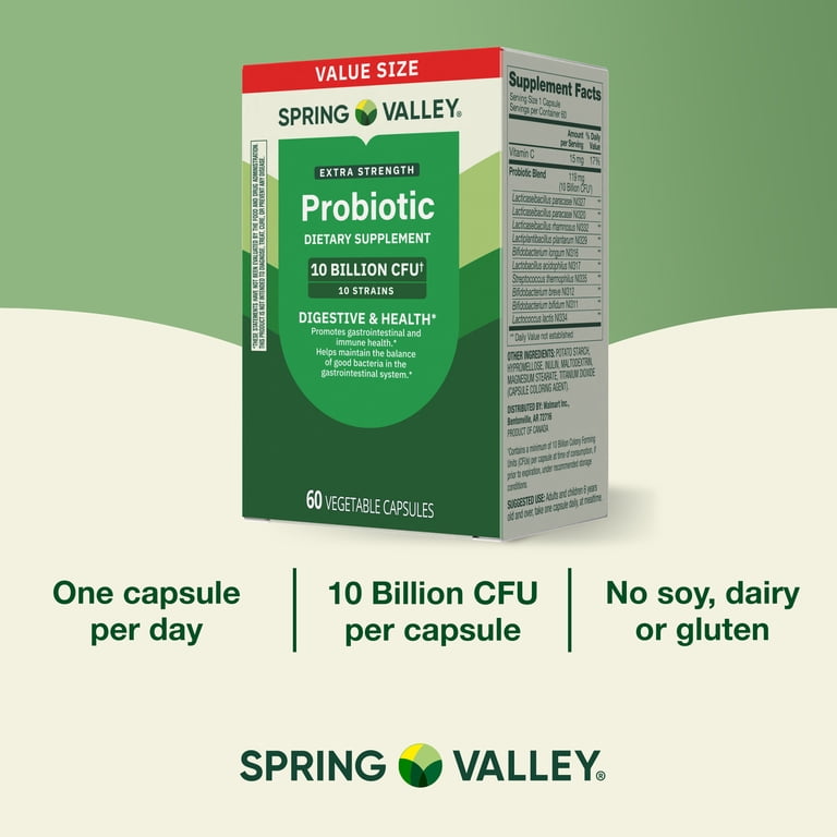 Spring Valley Extra Strength Probiotic, 10 Billion CFU, 60 Ct photo 7