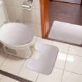 thumbnail image 4 of Beige Ombre Bath Mat 3 Piece Bathroom Rug Set, White Gradient Modern Abstract Art Non Slip Bath Rug Contour Mat and Toilet Lid Cover, Absorbent Shower Mats Soft Bath Rugs and Mats Sets, 4 of 8