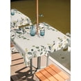 thumbnail image 2 of Outdoor Tablecloths with Umbrella Hole & Zipper, Green Eucalyptus 54x54 Inch Square Tablecloths, Farmhouse Weeping Leaves on Linen Waterproof Table Cloth, Patio/Pool/Picnic Table Covers, 2 of 8