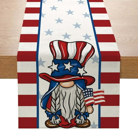 

RKSTN 4th of July Table Runner 4th of July Decorations Geely13x 72Inch American Love Table Flag Patriotic Indoor and Outdoor Dinner Anniversary Decoration Lightning Deals of Today on Clearance