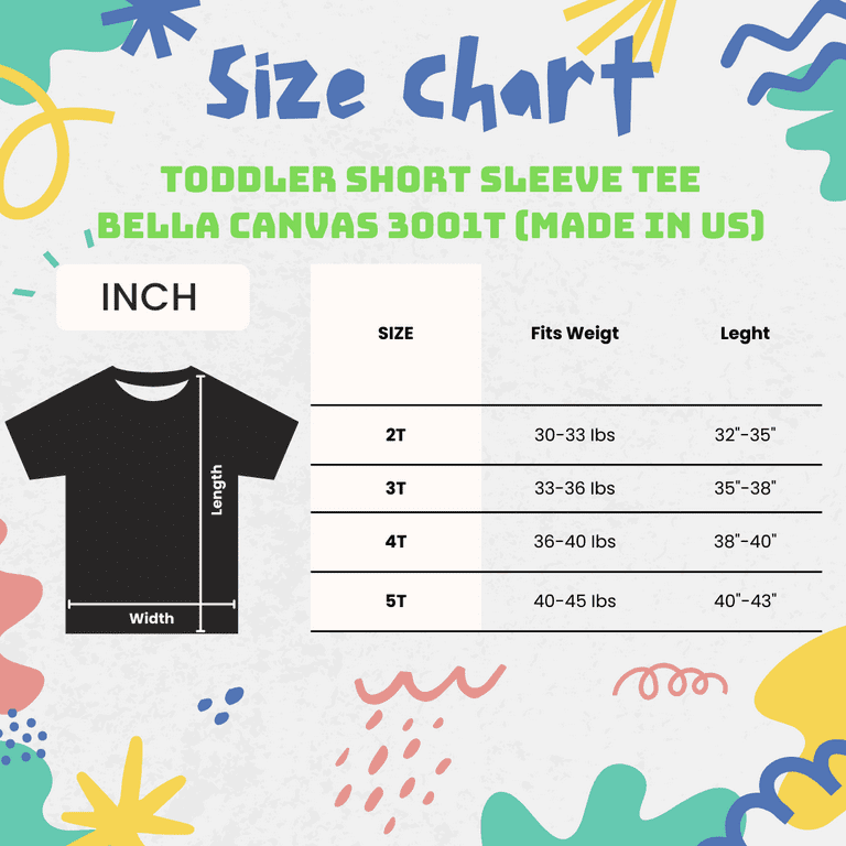 Bella Canvas 2nd Birthday Big Year Old Colorful Toddler Shirt