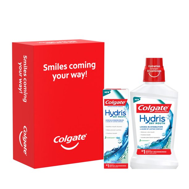 Colgate Hydris Dry Mouth Mouthwash and Dry Mouth Toothpaste Pack
