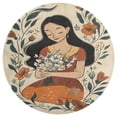 thumbnail image 3 of Happy Mother's Day Round Small Area Rug, Print Non Slip Washable Floor Mat, Soft Throw Rug for Living Room, Powder Room Entryway, Bathroom, Bedside, 3 of 6