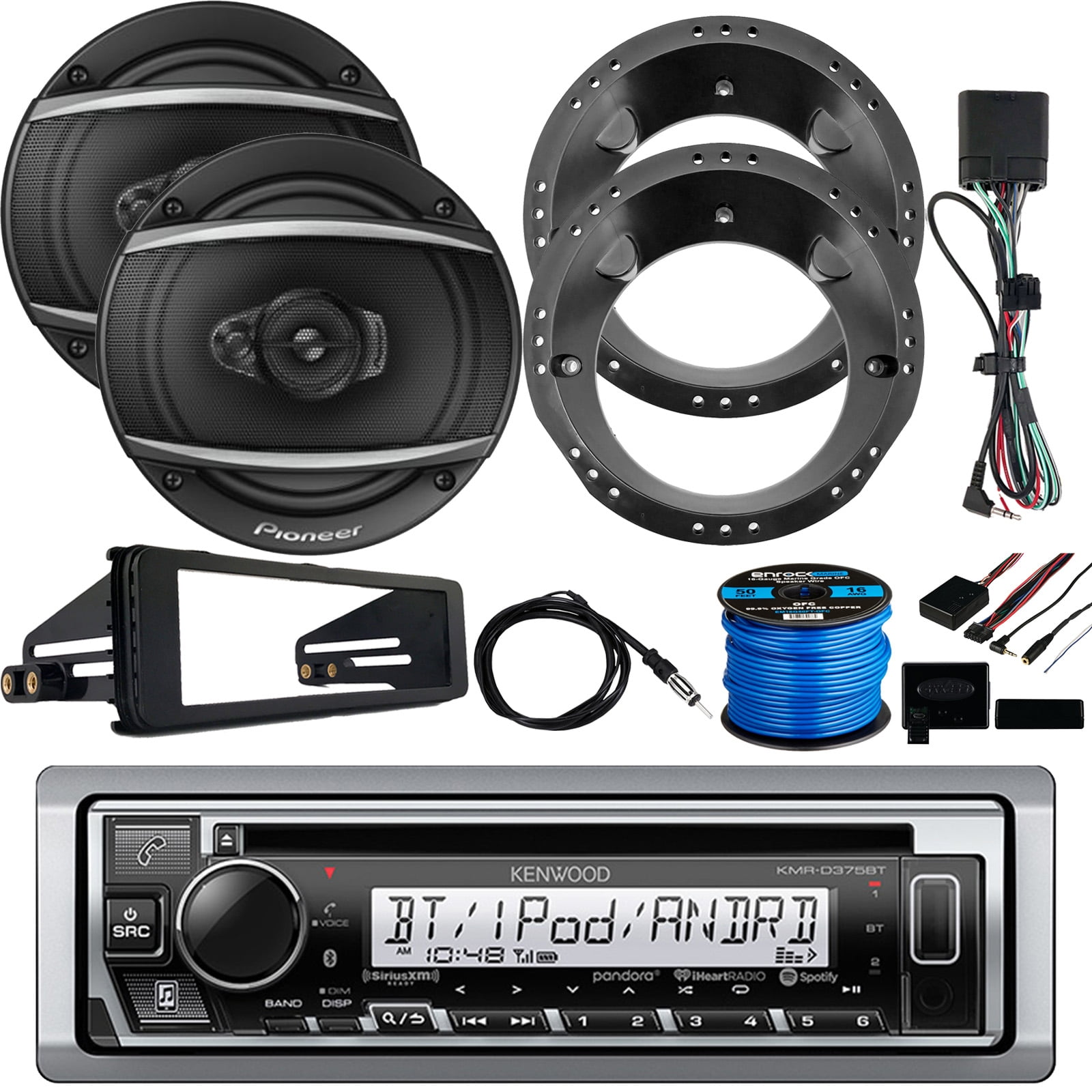 Kenwood KMRD375BT InDash SingleDIN Bluetooth CD