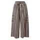thumbnail image 3 of WILLBEST Pantalones Palazzo de Verano para Mujer, Informales, de Pierna Ancha, Cintura Alta, Holgados, a Rayas, para Playa, para Viajes, con Estilo y Comodidad Diarios. Extra Grande, 3 of 4