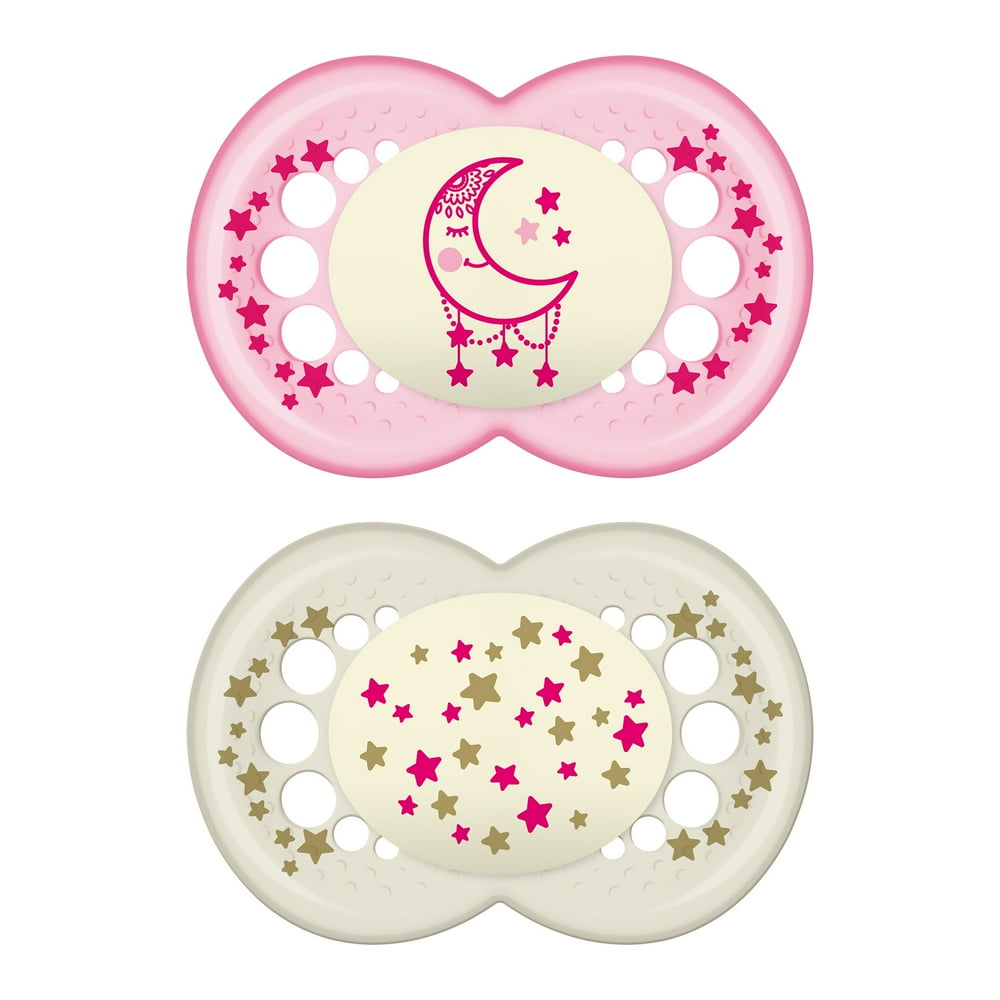 MAM Glow In the Dark Pacifiers, Baby Pacifier 6+ Months, Best Pacifier