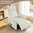 thumbnail image 6 of Swivel Rocking Recliner Chair for Small Space, Manual Swivel Glider Recliner for Nursery,RV,Rocking Recliner with Footrest and Side Pocket,Breathable Leather, 6 of 6