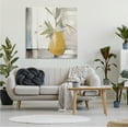thumbnail image 2 of Lanie Loreth Abstract Quaint Potted Plant Green Leaves Grey Wall 36 in x 36 in Painting Canvas Art Print, by Stupell Home Décor, 2 of 5