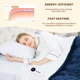 thumbnail image 4 of WISHEAD Electric Heated Throw Blanket with 1-9 Heat Levels, 2/4/6/10H Auto-Off, Overheat Protection, ETL Certified, Flannel & Sherpa for Couch, Bed, Office, 50"x60", Navy, 4 of 10
