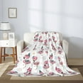 thumbnail image 2 of Disketp Flamingos Tribal Cozy Flannel Fleece Throw Blanket: Has a velvety texture for All Seasons - Perfect for Women, Men, & Kids"50"x40", 2 of 6