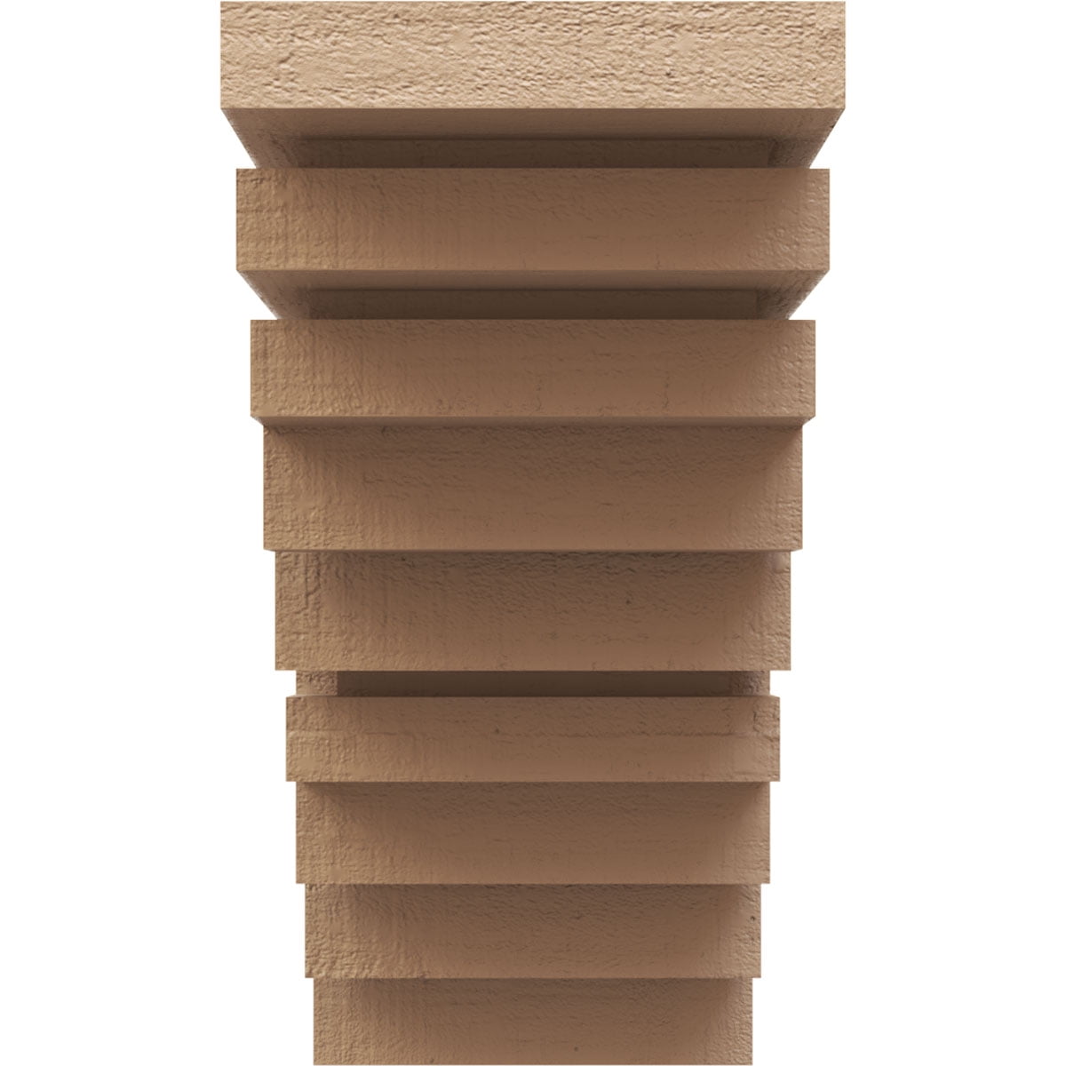 5"W x 10"D x 10"H Classic Landon Rough Cedar Woodgrain TimberThane Corbel, Primed Tan